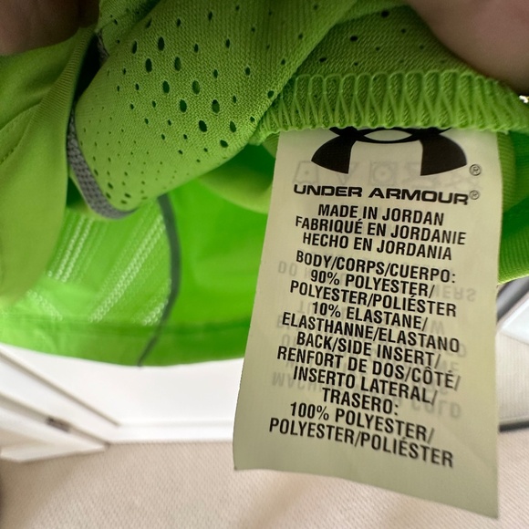 UNDER ARMOUR HIGH VISIBILITY GREEN WOMEN'S SHORT SLEEVE ATHLETIC TOP L - Picture 5 of 5